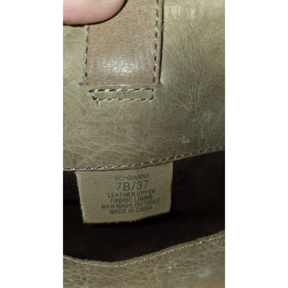 Vince Camuto Cream Leather Chunk Heel Boots - Picture 7 of 7